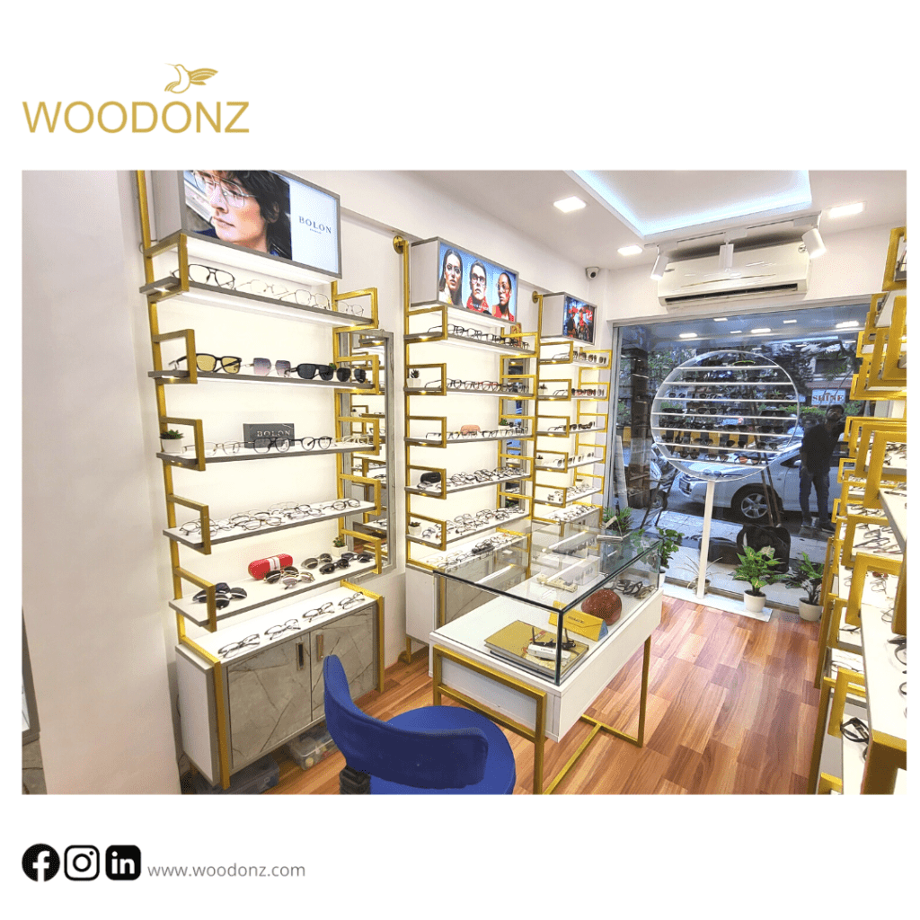 small optical shop design in india